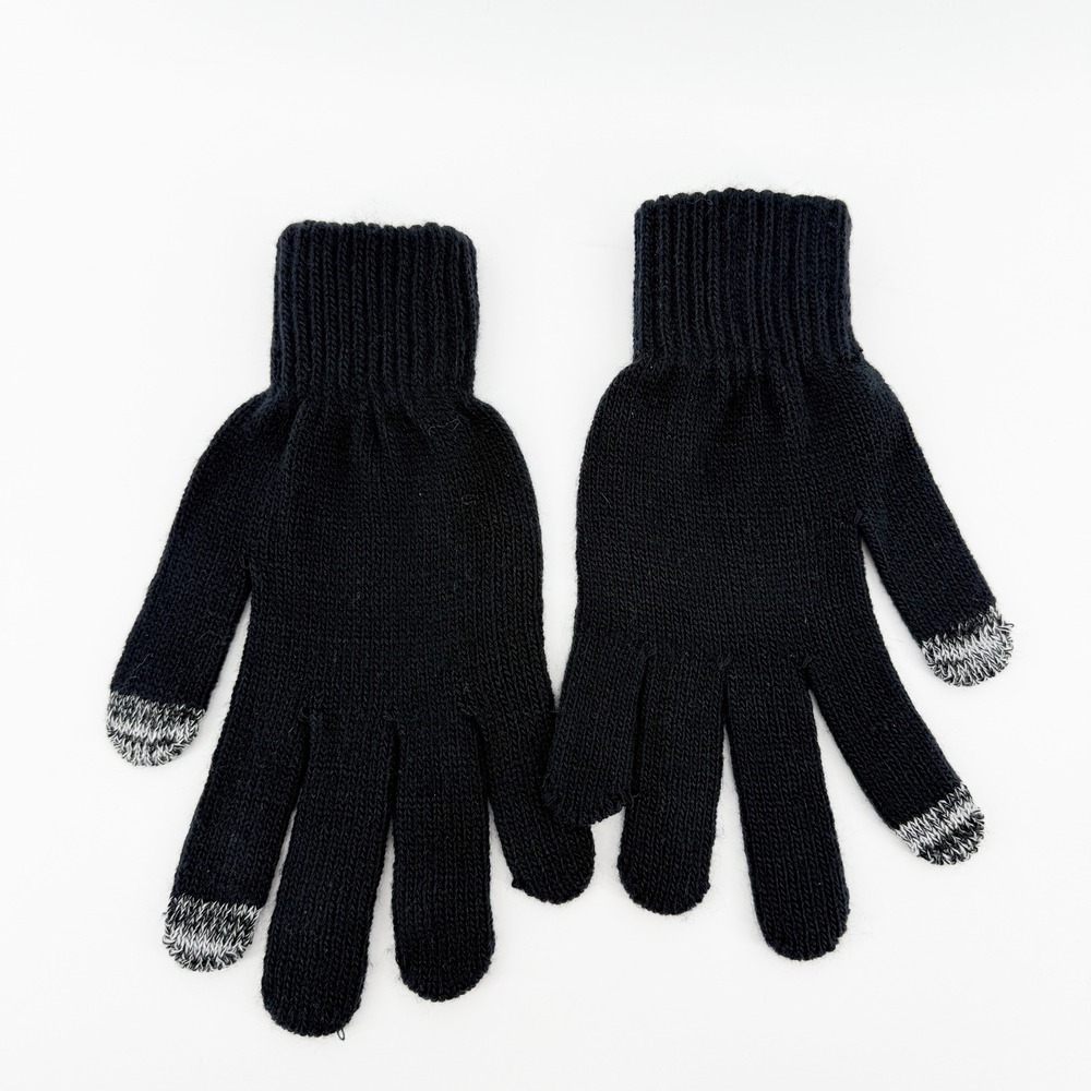 Attention Mens Knit‎ Gloves Black Touchscreen Compatible Large/XL Winter Gift - Picture 5 of 6